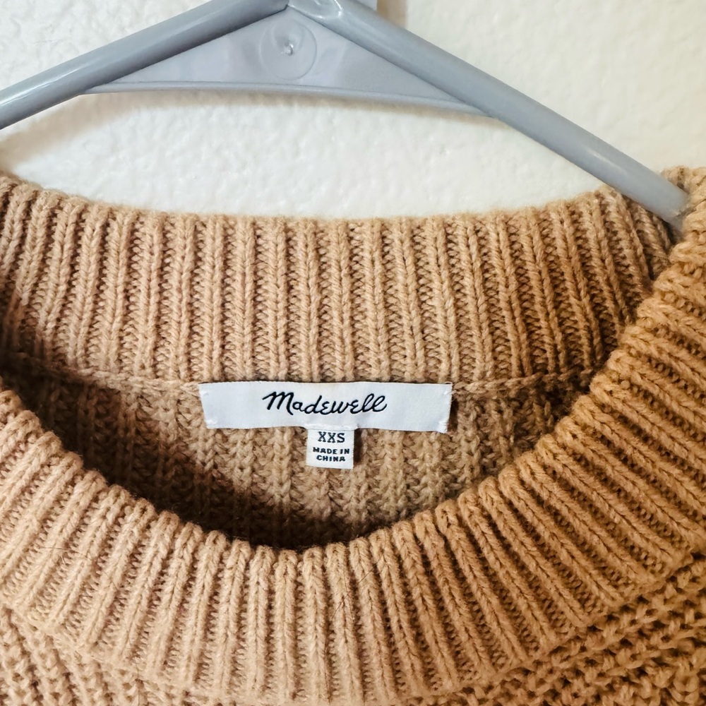 Tan Ribbed Knit Sweater - Picture 4 of 4